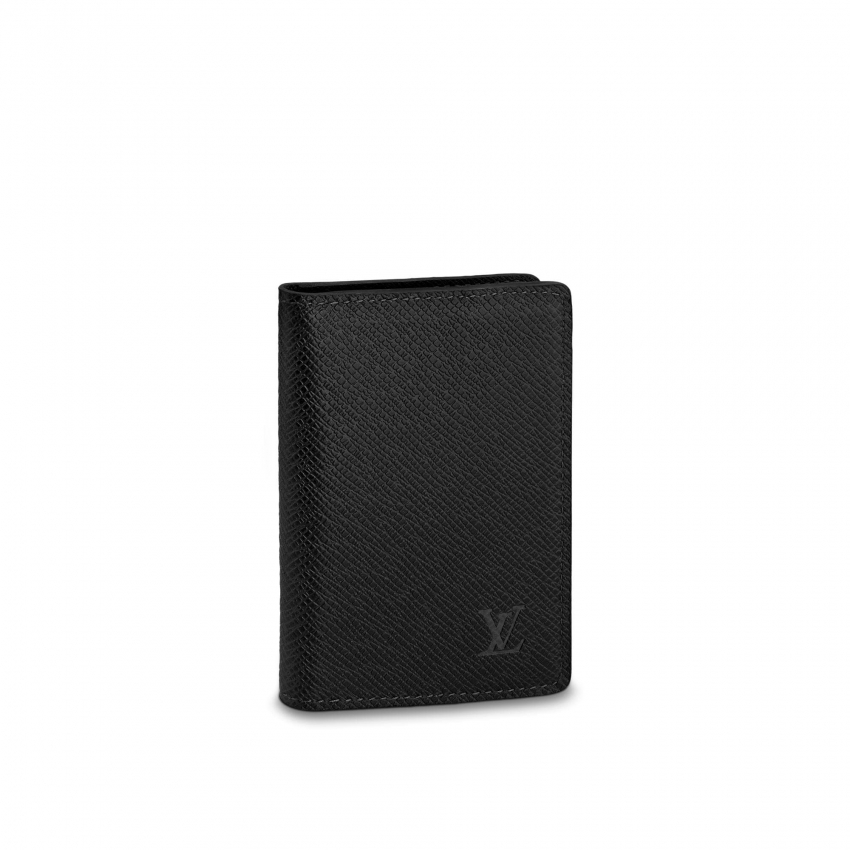 Louis Vuitton Pocket Organizer Taiga Leather in Black - Men - Small Leather Goods M30537