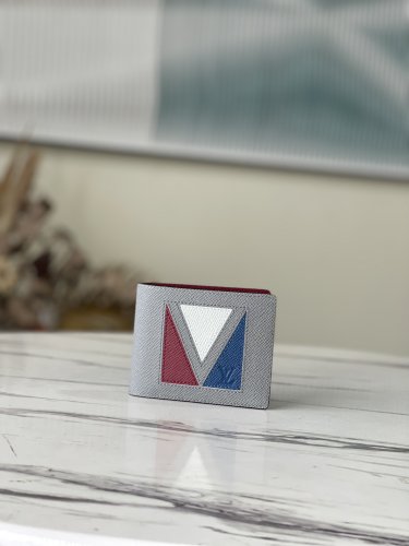 Louis Vuitton Multiple Wallet Taiga Leather in Grey - Men - Small Leather Goods M30799