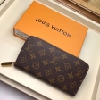 Louis Vuitton Monogram Canvas Iconic Zippy Wallet M41896 Coquelicot