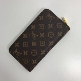 Louis Vuitton Monogram Canvas Iconic Zippy Wallet M42616 Brown