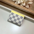 Louis Vuitton Damier Azur Canvas Zoé Wallet N60220 Pineapple Yellow