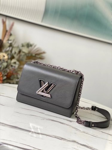 Louis Vuitton Twist MM Epi Leather Etain Metallic Gray - Women - Handbags M56530