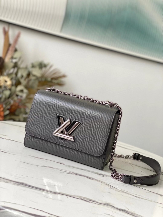 Louis Vuitton Twist MM Epi Leather Etain Metallic Gray - Women - Handbags M56530