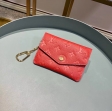 Louis Vuitton Monogram Empreinte Leather Key Pouch Holds M60634 Cerise
