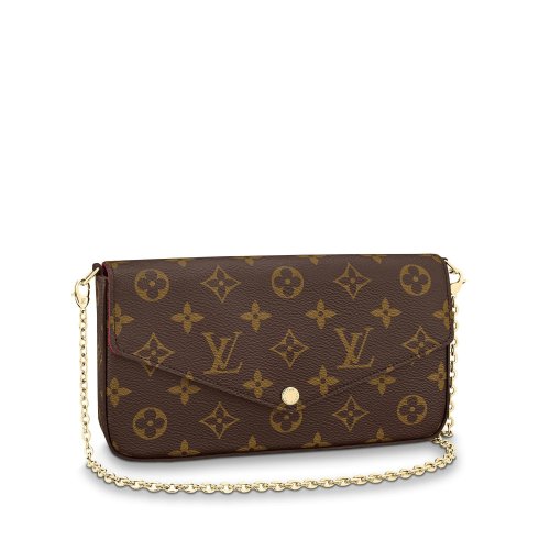 Louis Vuitton Pochette Félicie Designer Clutch Purse + Chain M61276