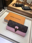 Louis Vuitton Patent Calf Leather Cherrywood Wallet M61719 Rose Ballerine