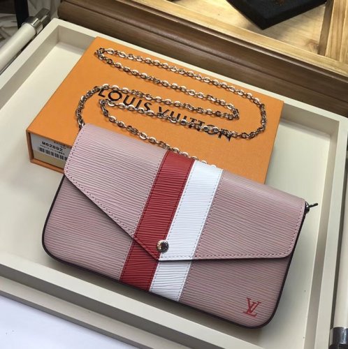 Louis Vuitton Pochette Felicie Chain Wallet GM M62982 Rose Ballerine Pink