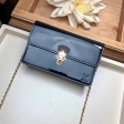 Louis Vuitton Patent Calf Leather Cherrywood Chain Wallet M63305 Black