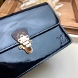 Louis Vuitton Patent Calf Leather Cherrywood Chain Wallet M63305 Black