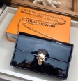 Louis Vuitton Patent Calf Leather Cherrywood Chain Wallet M63305 Black