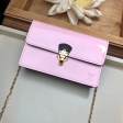 Louis Vuitton Patent Calf Leather Cherrywood Chain Wallet M63306 Rose Ballerine