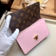 Louis Vuitton Patent Calf Leather Cherrywood Chain Wallet M63306 Rose Ballerine
