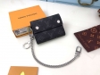 Louis Vuitton Monogram Eclipse Canvas Rivets Chain Wallet M63510