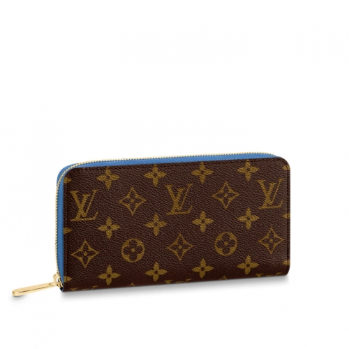 Louis Vuitton Monogram Canvas Iconic Zippy Wallet M63894 Bleu Jean
