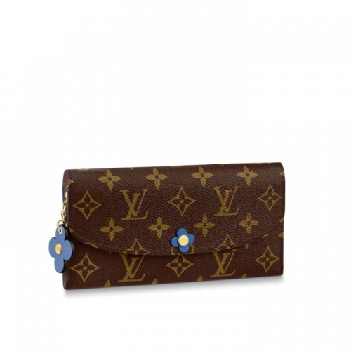 Louis Vuitton Monogram Canvas Emilie Wallet M63895 Blue jean