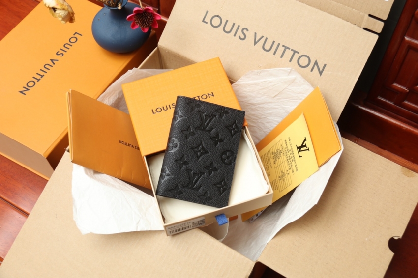 Louis Vuitton Passport Cover Monogram Empreinte Leather in Black - Women - Small Leather Goods M63914