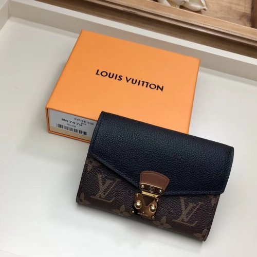 Louis Vuitton Monogram Canvas Pallas Compact Wallet M67479 Noir Black