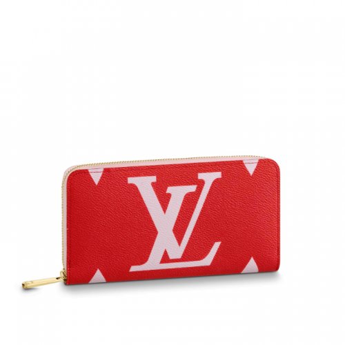 Louis Vuitton Giant Monogram Zippy Wallet M67550 Rouge Red / Pink