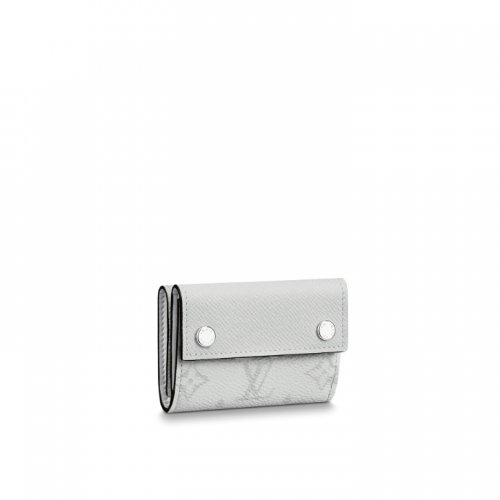 Louis Vuitton Taigarama Discovery Compact Wallet Men M67621 White Louis Vuitton Taigarama Discovery Compact Wallet Men M67621 White