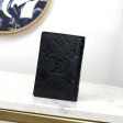 Louis Vuitton Pocket Organizer Taurillon Monogram in Black - Men - Small Leather Goods M69044