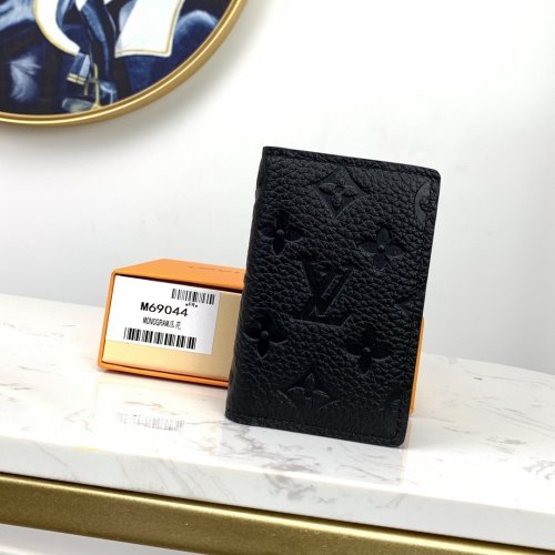 Louis Vuitton Pocket Organizer Taurillon Monogram in Black - Men - Small Leather Goods M69044