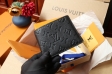 Louis Vuitton Slender Wallet Taurillon Monogram in Black - Men - Small Leather Goods M69075