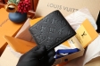 Louis Vuitton Slender Wallet Taurillon Monogram in Black - Men - Small Leather Goods M69075