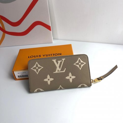 Louis Vuitton Zippy Wallet Bicolor Monogram Empreinte Leather in Grey - Small Leather Goods M69794 Louis Vuitton Zippy Wallet Bicolor Monogram Empreinte Leather in Grey - Small Leather Goods M69794