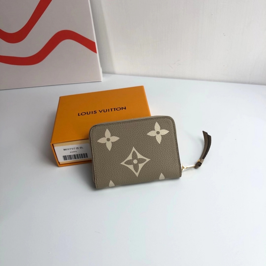 Louis Vuitton Zippy Coin Purse Monogram Empreinte Leather in Grey - Small Leather Goods M69797