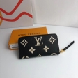 Louis Vuitton Zippy Wallet Bicolor Monogram Empreinte Leather in Black - Small Leather Goods M80481