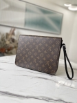 Louis Vuitton S Lock A4 Pouch Monogram Macassar Canvas in Brown - Men - Small Leather Goods M80560