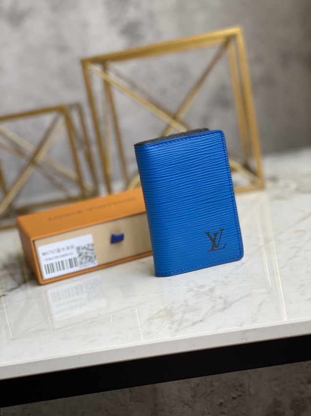 Louis Vuitton Pocket Organizer Epi Leather in Blue - Small Leather Goods M80767