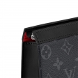 Louis Vuitton Pochette Voyage MM Monogram Eclipse Canvas in Red - Art Of Living - Trunks and Travel M80914