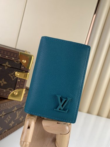Louis Vuitton Pocket Organizer LV AEROGRAM in Blue - Men - Small Leather Goods M81027