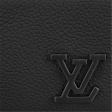 Louis Vuitton Key Pouch LV AEROGRAM in Black - Men - Small Leather Goods M81031
