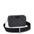 Louis Vuitton Alpha Wearable Wallet Monogram Eclipse Canvas in Grey - Men - Bags M81260