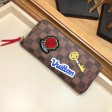 Louis Vuitton Damier Ebene Canvas Clemence Wallet N60147