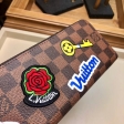 Louis Vuitton Damier Ebene Canvas Clemence Wallet N60147