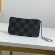 Louis Vuitton Men x27 Key Pouch Pochette Cle Damier Graphite Canvas N60155