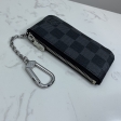 Louis Vuitton Men x27 Key Pouch Pochette Cle Damier Graphite Canvas N60155