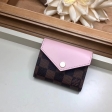 Louis Vuitton Damier Ebene Canvas Zoé Wallet N60167 Rose Ballerine Pink