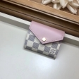Louis Vuitton Damier Azur Canvas Zoé Wallet N60168 Eau de Rose Pink