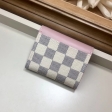 Louis Vuitton Damier Azur Canvas Zoé Wallet N60168 Eau de Rose Pink