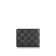 Louis Vuitton Multiple Wallet Damier Infini Leather in Grey - Men - Small Leather Goods N60186
