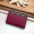 Louis Vuitton Damier Ebene Canvas Croisette Compact Wallet N60216 Lie de Vin Red