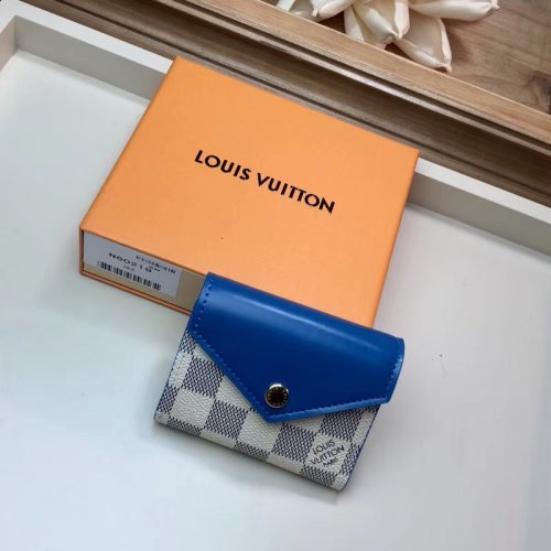 Louis Vuitton Damier Azur Canvas Zoé Wallet N60219 Bleuet Blue Louis Vuitton Damier Azur Canvas Zoé Wallet N60219 Bleuet Blue