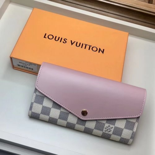 Louis Vuitton Damier Azur Portefeuille Sarah Wallet N60232 Eau de Rose Pink Louis Vuitton Damier Azur Portefeuille Sarah Wallet N60232 Eau de Rose Pink