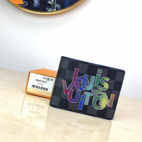 Louis Vuitton Damier Graphite Canvas Multiple Wallet N60302 Light Blue Louis Vuitton Damier Graphite Canvas Multiple Wallet N60302 Light Blue