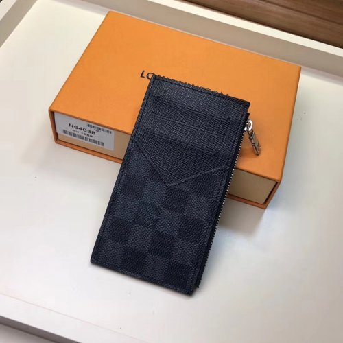 Louis Vuitton Damier Ebene Canvas Coin Card Holder N64038 Louis Vuitton Damier Ebene Canvas Coin Card Holder N64038