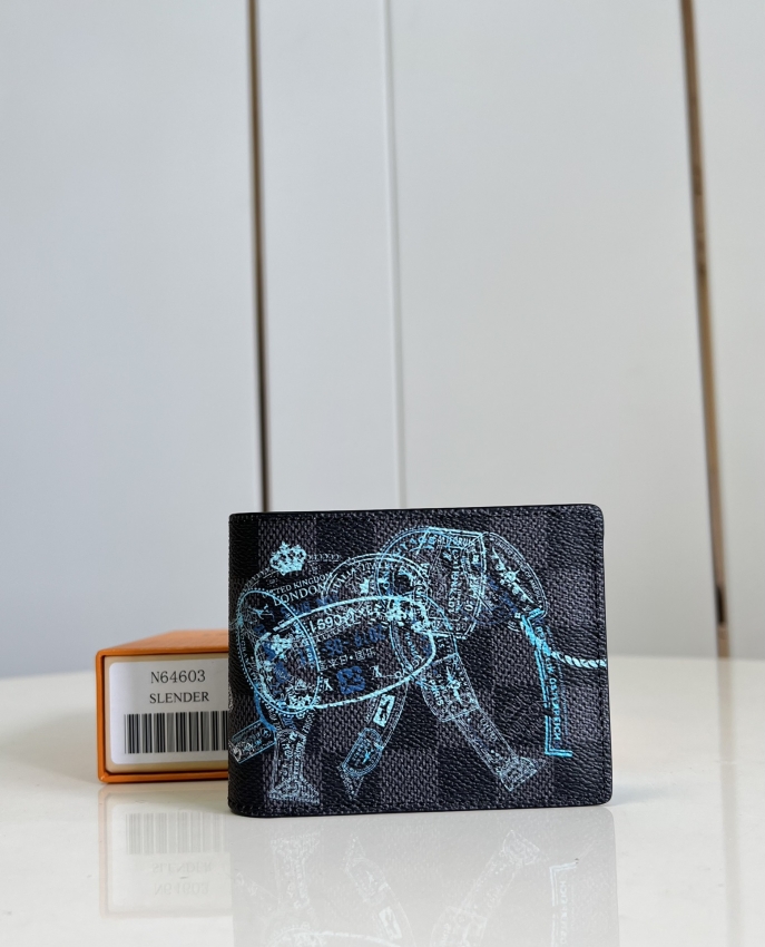Louis Vuitton Slender Wallet Damier Graphite Canvas in Multicolor - Men - Small Leather Goods N64603